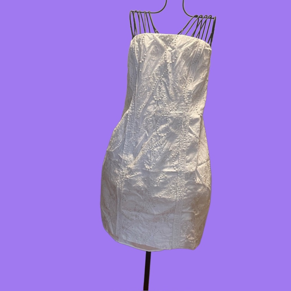 Isabel Toledo for Lane Bryant Cream Strapless sheath dress